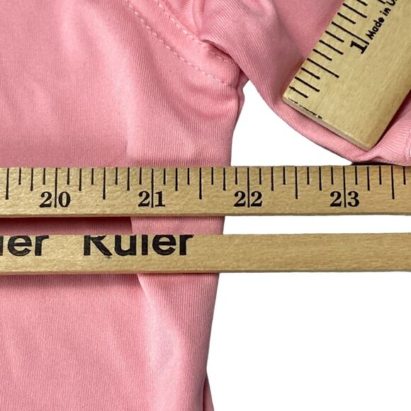 Greg Norman Polo Shirt Men's Large Pink Protek Micro Luxe Solid PlayDry Slit - Picture 6 of 16